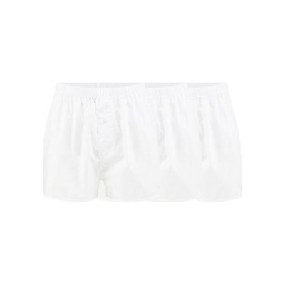 Big and tall pack of three white boxer briefs